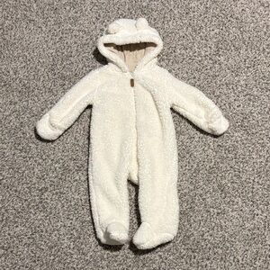 Carter's Cream Fleece Footed One Piece